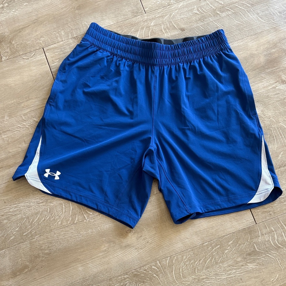 Under Armour Men's Royal Blue Athletic Shorts Size Medium 8” Inseam